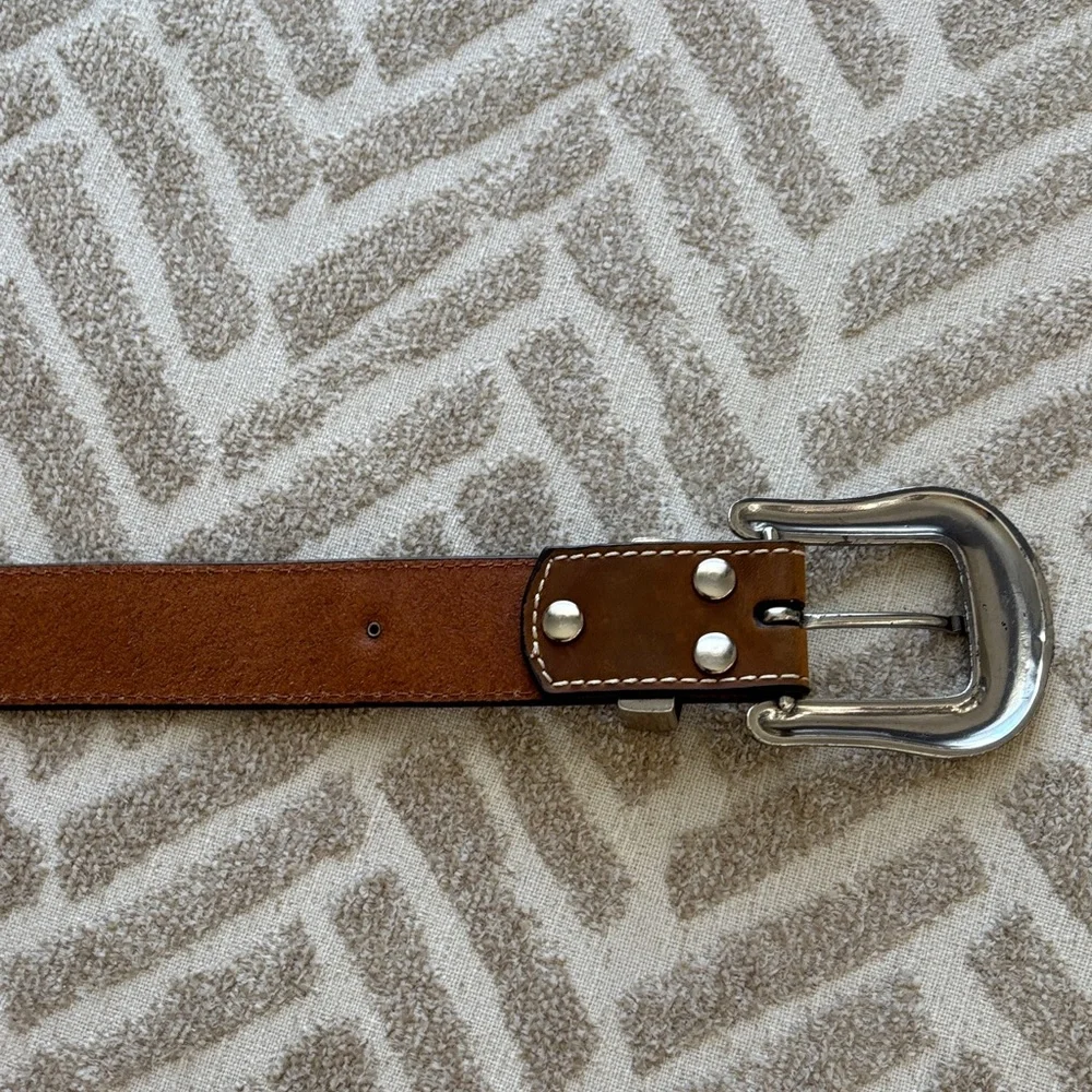 Nocona Ladies Embossed Brown Belt with Cross Buckle
